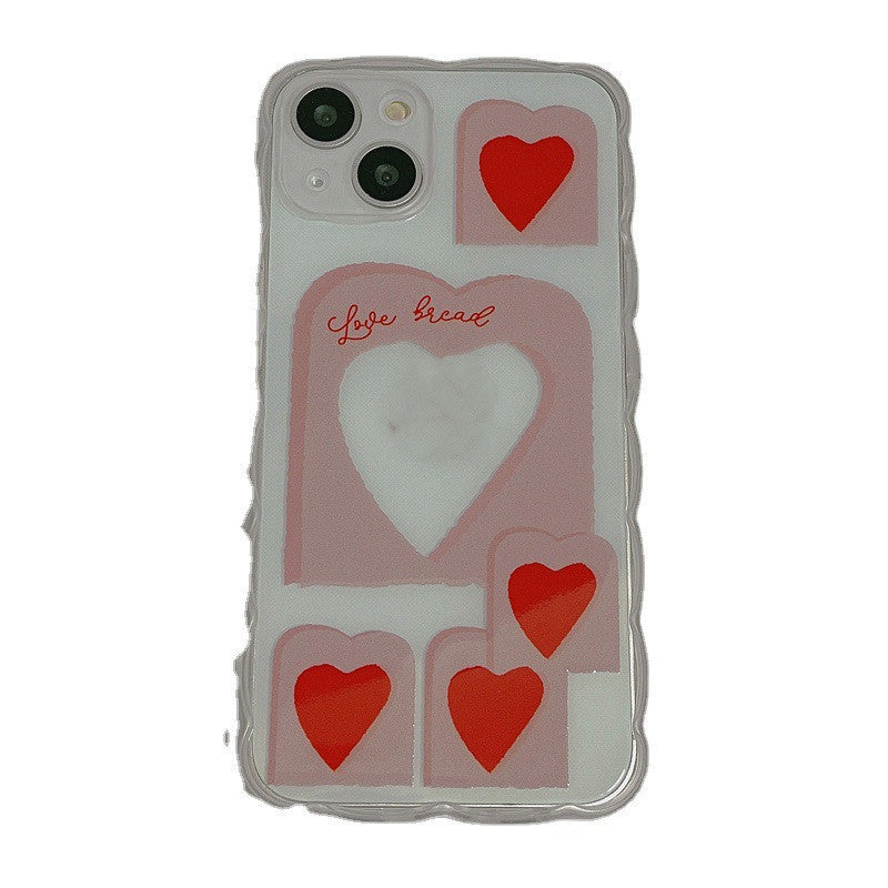 Transparent Girl Heart Love Mobile Phone Case Silicone