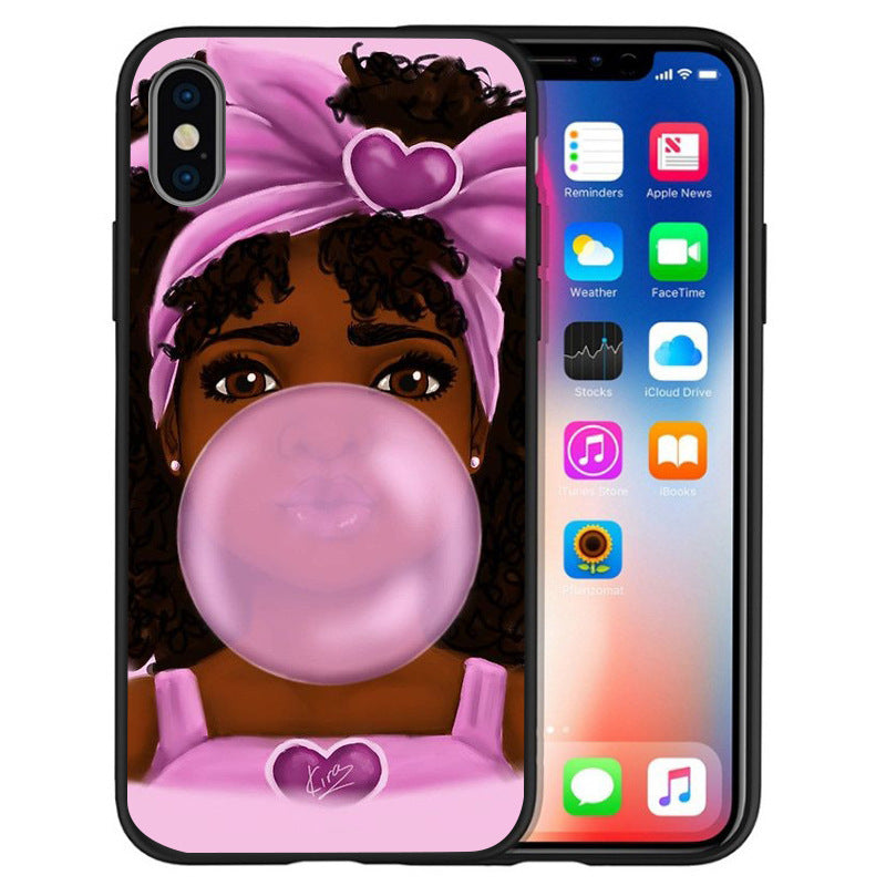 Black girl phone case