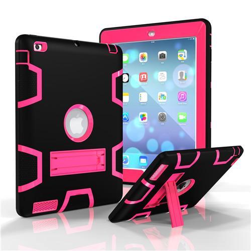 Compatible with Apple, iPad Air 2 Silicon Shockproof Heavy Duty Case with Stand