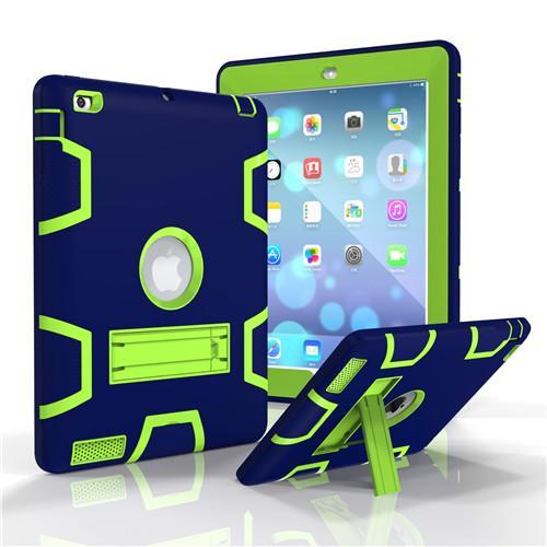 Compatible with Apple, iPad Air 2 Silicon Shockproof Heavy Duty Case with Stand