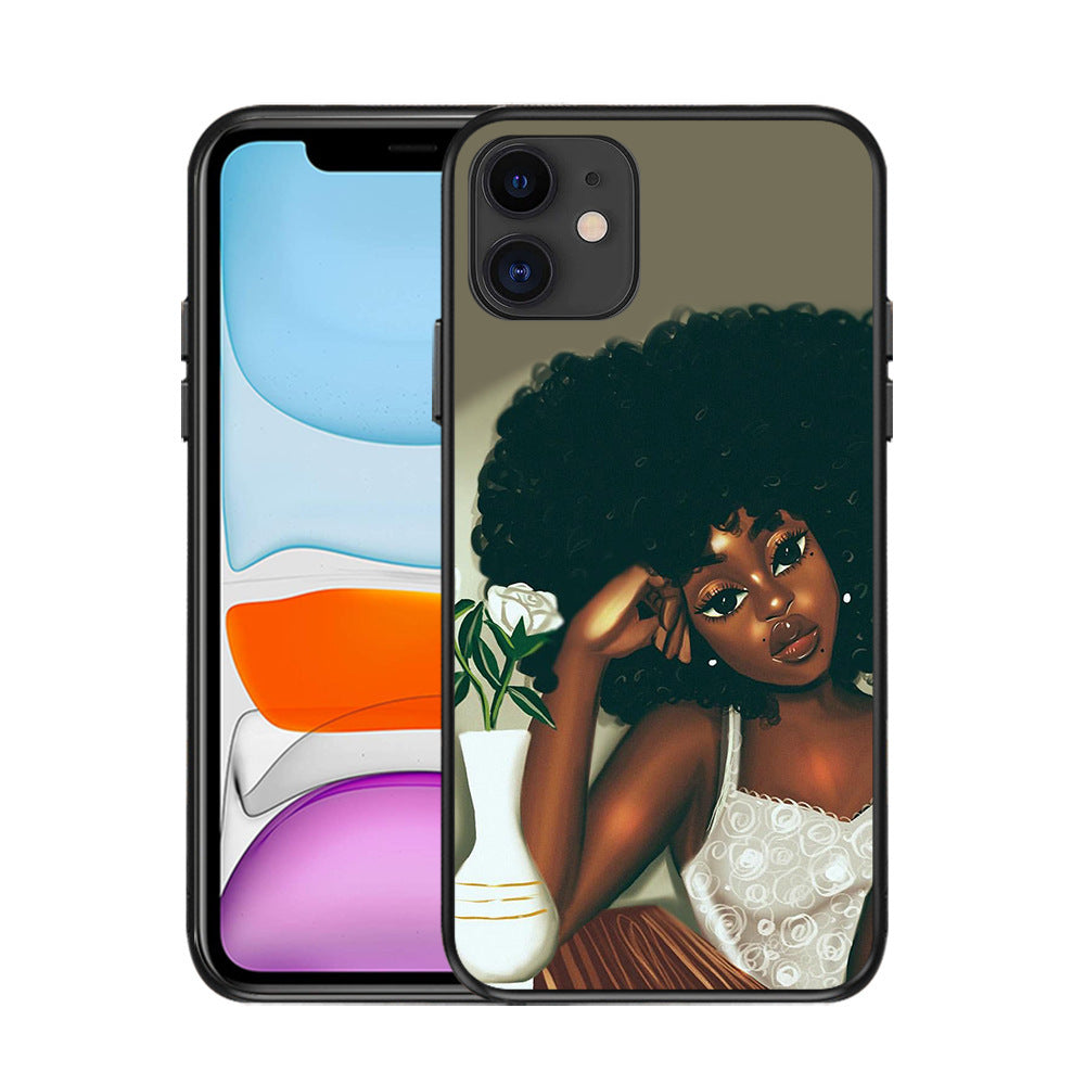 Black girl phone case