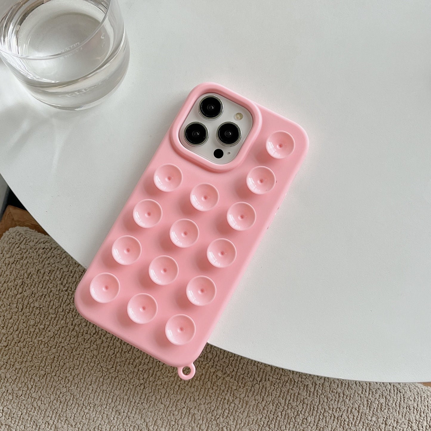 Solid Color Silicone Three-dimensional Macaron Phone Case