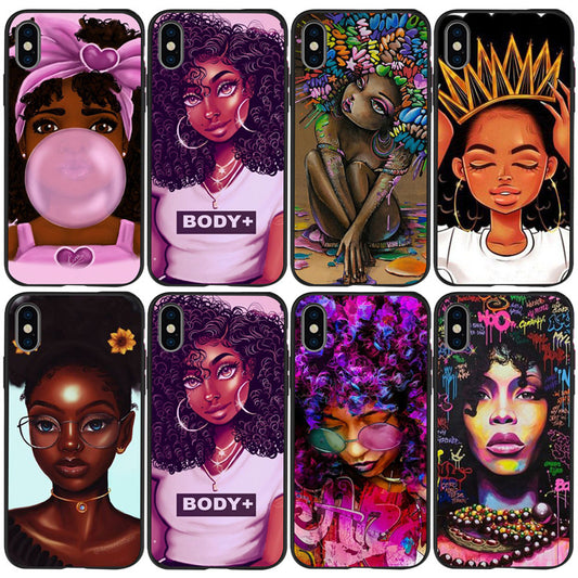 Black girl phone case