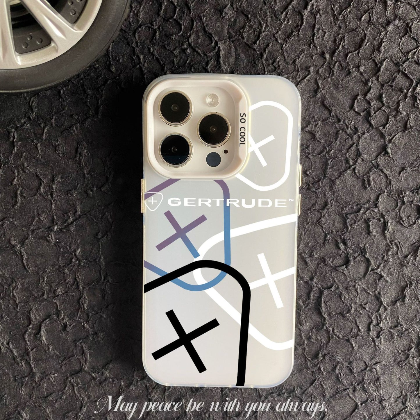 Color Silver Pattern Silicone Phone Case