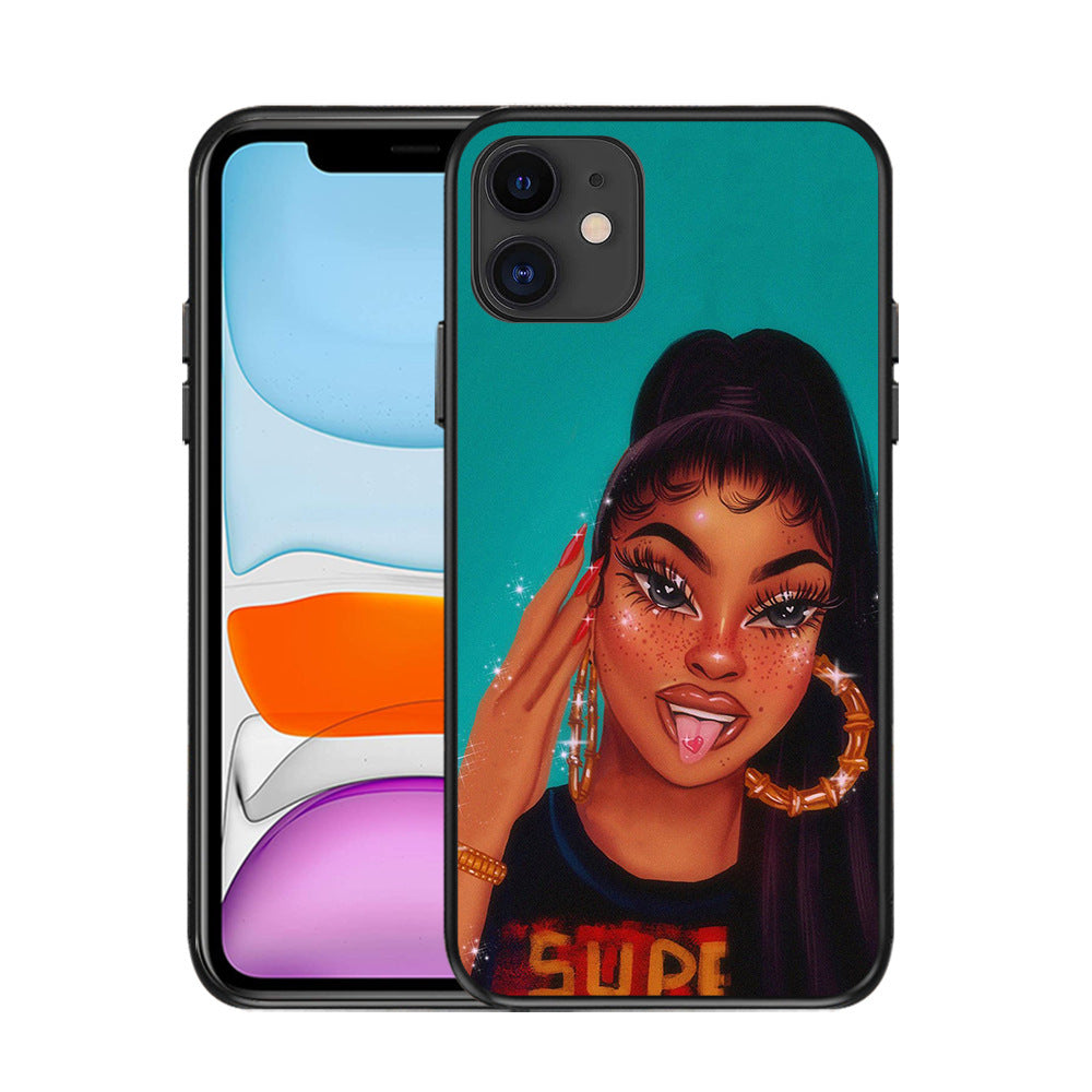 Black girl phone case