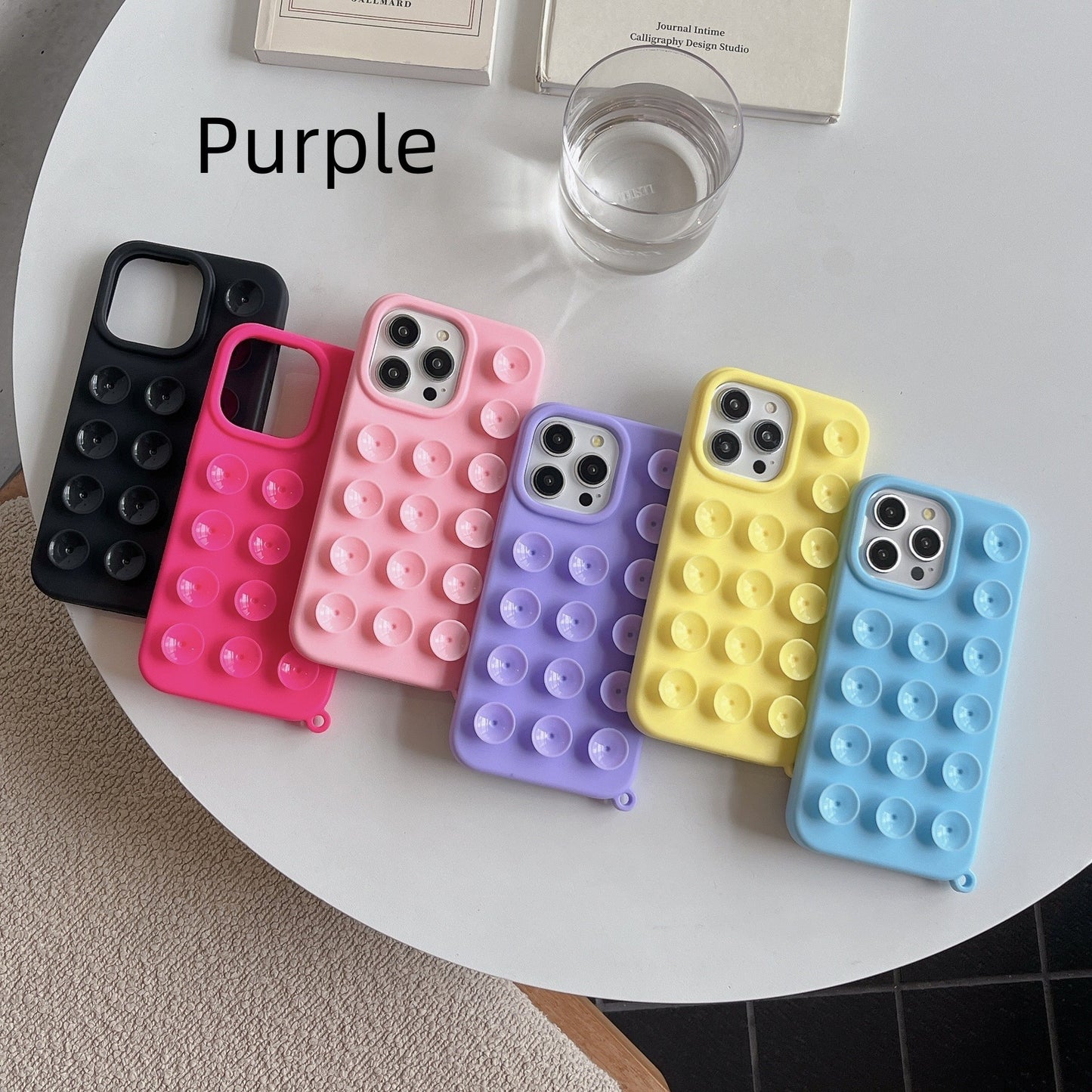 Solid Color Silicone Three-dimensional Macaron Phone Case