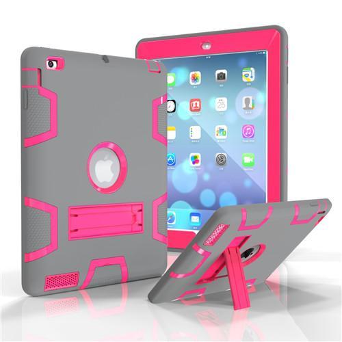 Compatible with Apple, iPad Air 2 Silicon Shockproof Heavy Duty Case with Stand