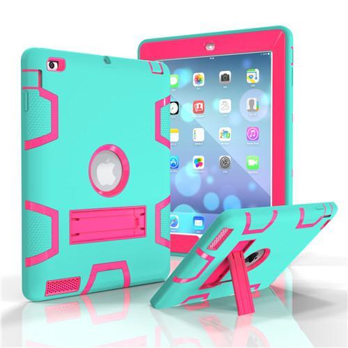 Compatible with Apple, iPad Air 2 Silicon Shockproof Heavy Duty Case with Stand