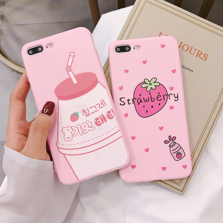 Strawberry milk phone case