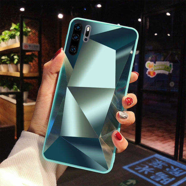 Rhombus mirror phone case