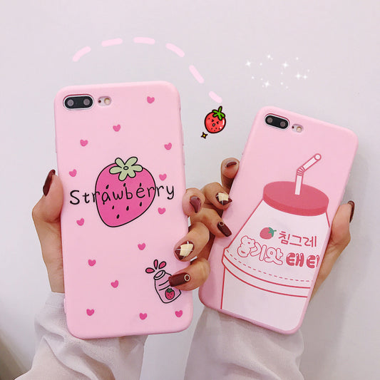 Strawberry milk phone case