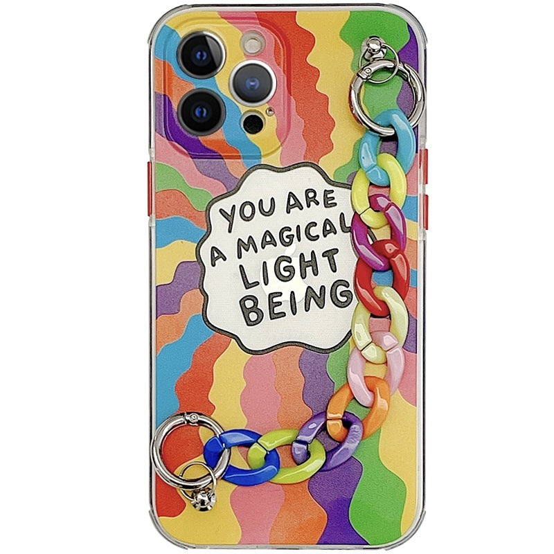 Rainbow Silicone All-inclusive Mobile Phone Soft Case