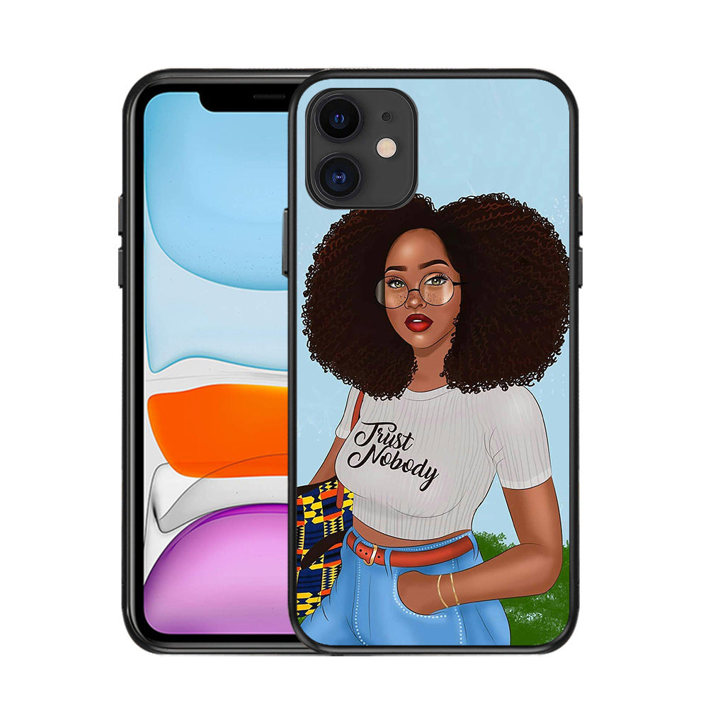 Black girl phone case