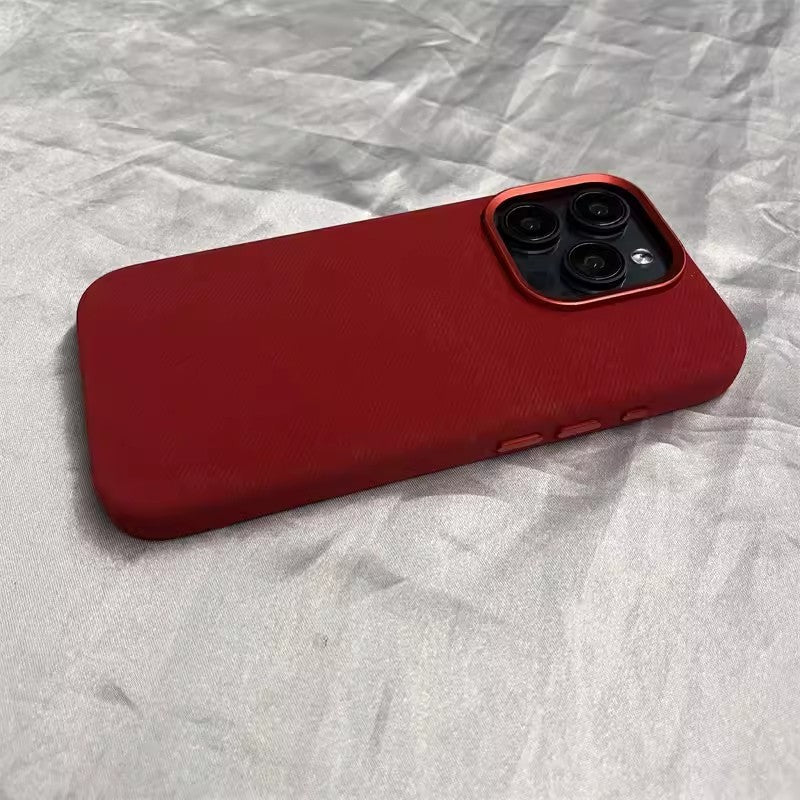 Flannel Fiber Cloth Pattern Magnetic Suction Phone Case