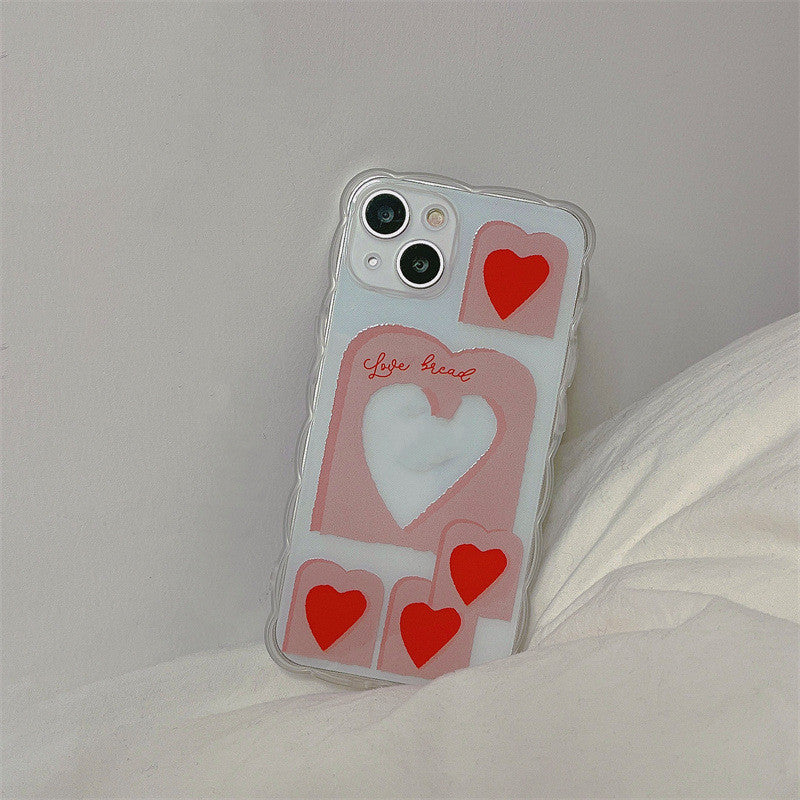 Transparent Girl Heart Love Mobile Phone Case Silicone