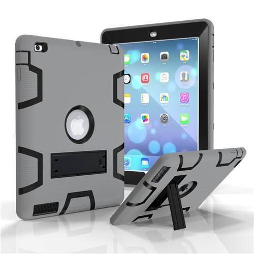 Compatible with Apple, iPad Air 2 Silicon Shockproof Heavy Duty Case with Stand