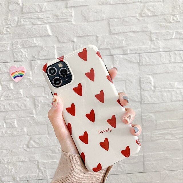 Love glossy phone case