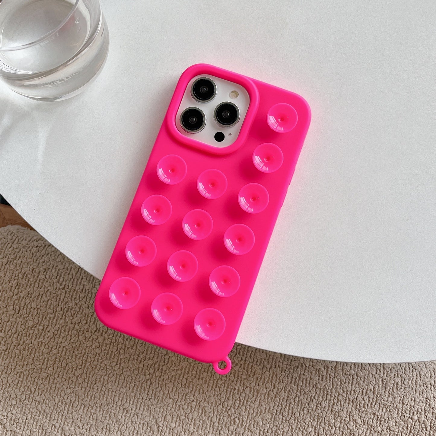 Solid Color Silicone Three-dimensional Macaron Phone Case