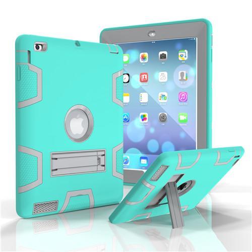 Compatible with Apple, iPad Air 2 Silicon Shockproof Heavy Duty Case with Stand