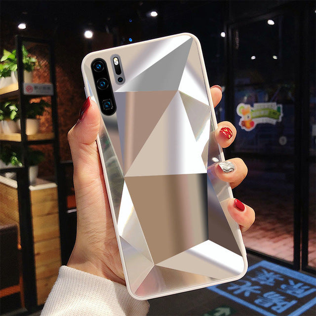 Rhombus mirror phone case