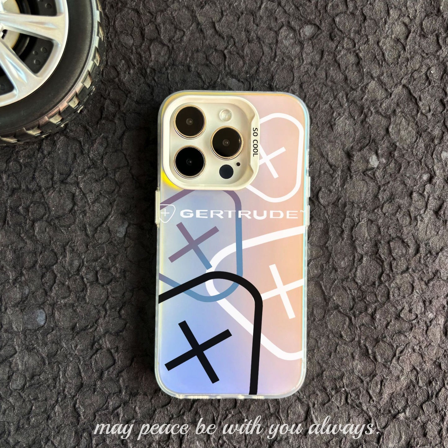 Color Silver Pattern Silicone Phone Case