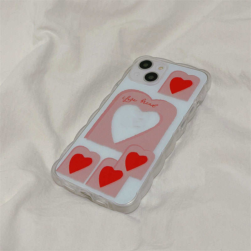 Transparent Girl Heart Love Mobile Phone Case Silicone