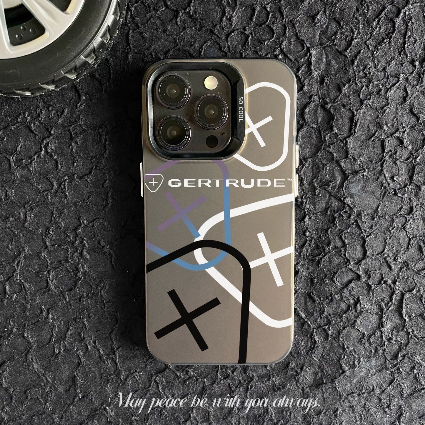 Color Silver Pattern Silicone Phone Case