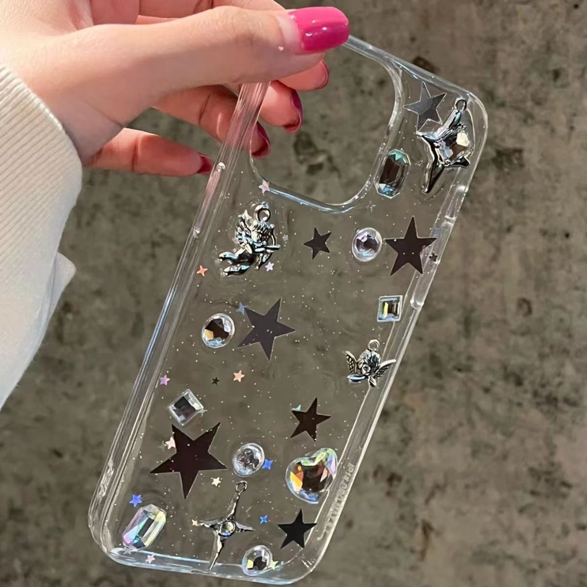 Metal Angel Diamond Phone Case Protective Sleeve