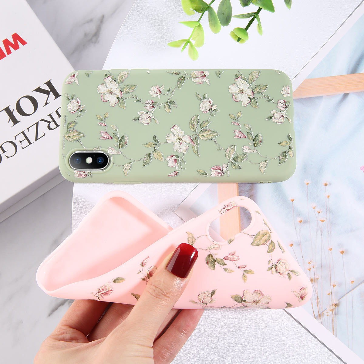 Chinese Style Painted Floral Phone Case Soft Shell