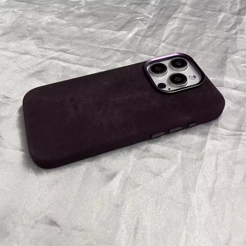 Flannel Fiber Cloth Pattern Magnetic Suction Phone Case